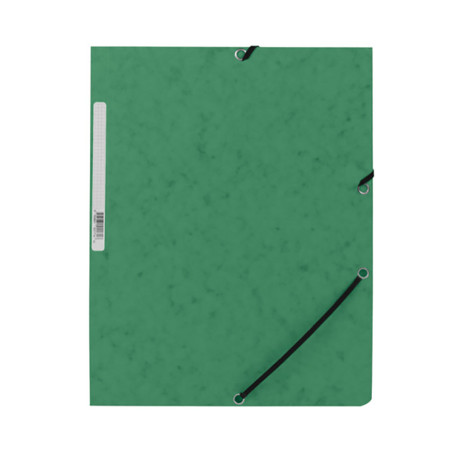 Capa com elásticos kf02167 cartão verde com abas din a4 q-connect