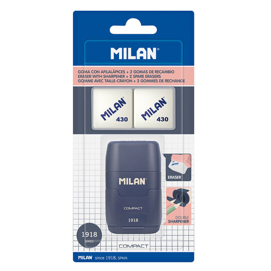 Blíster afia compact serie 1918 azul + 2 borrachas de recarga milan