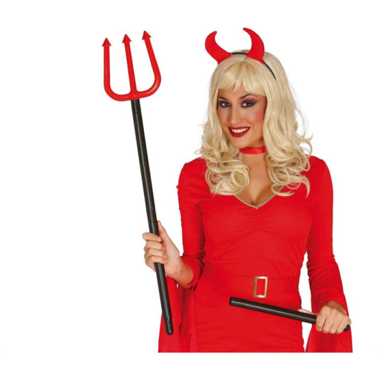 Tridente Desmontavel 110cm Preto / Vermelho