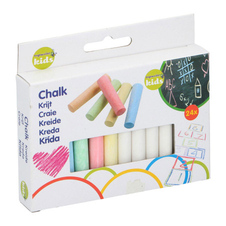 Kit giz 8x1x1cm 24 peças topwrite kids