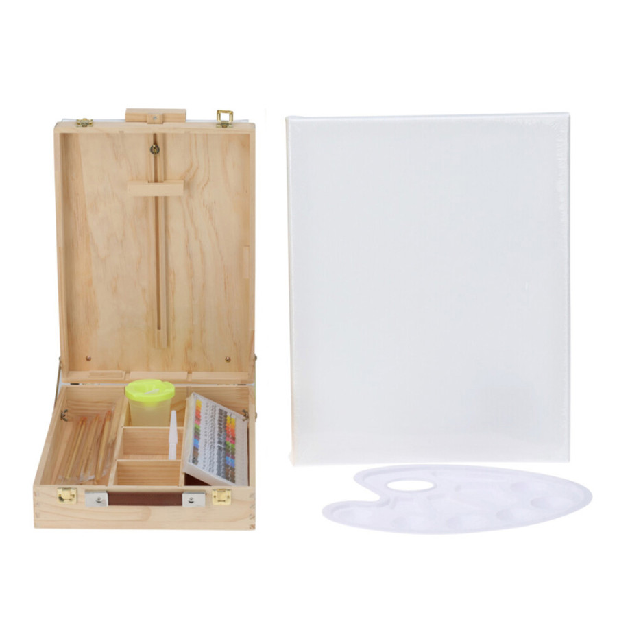 Kit mala pinturas de madeira 36 peças, 110680240, artist