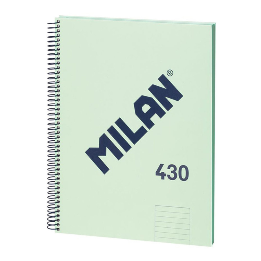 Caderno pautado a4 (7mm) verde. com espiral