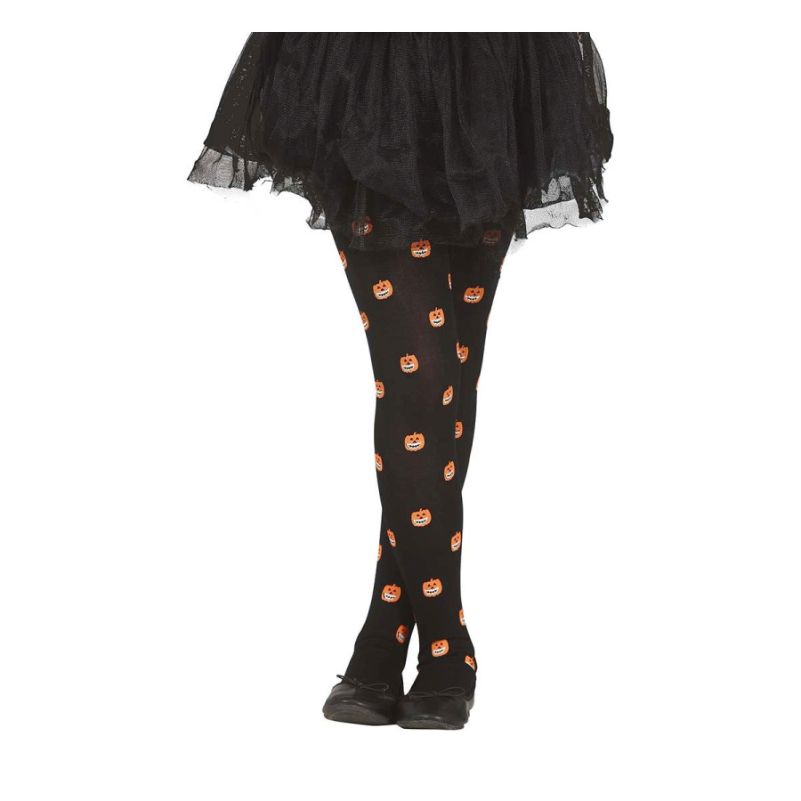 Collants de Criança Aboboras Preto / Laranja