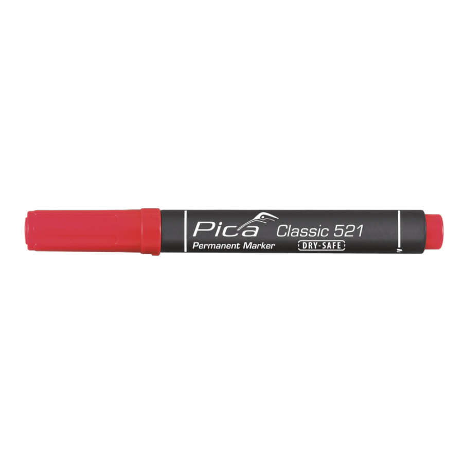 Marcador permanente tipo pincel vermelho