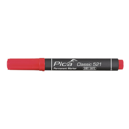 Marcador permanente tipo pincel vermelho