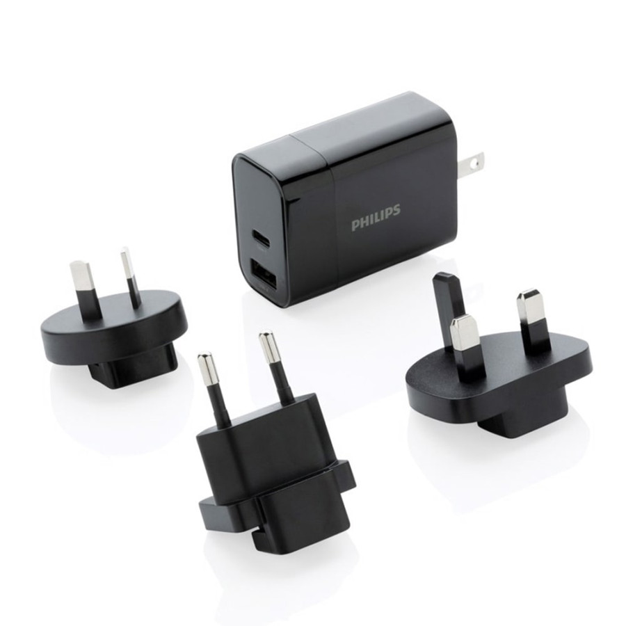 Carregador de viagem ultra rápido com acessórios philips