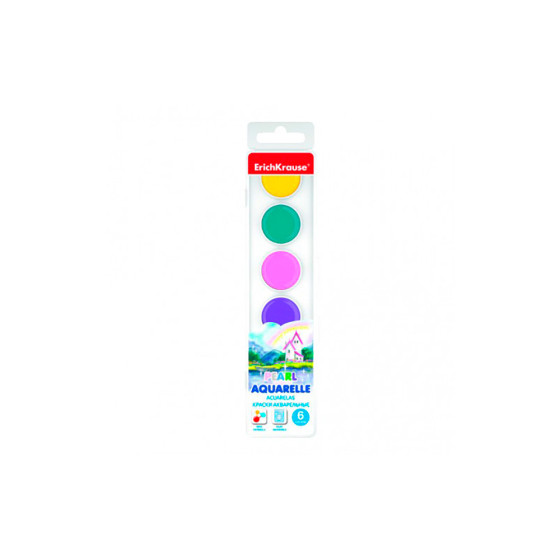 Conjunto de 6 aquarelas cores pérola