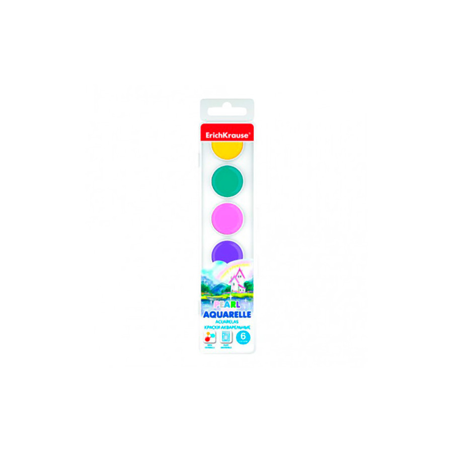 Conjunto de 6 aquarelas cores pérola