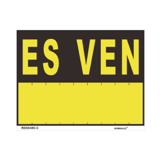 Placa "es ven" (pvc 0.4mm) 35x45cm normaluz