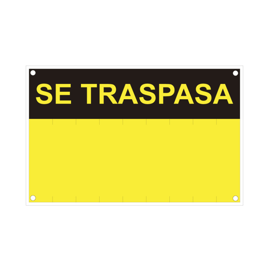 Placa "se traspasa" (pvc 0,4mm) 35x45cm normaluz