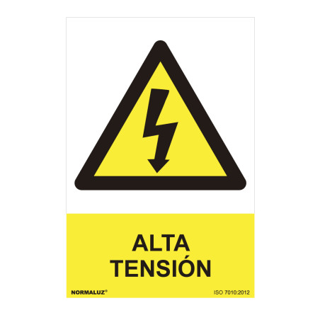 Sinal perigo "alta tension" (pvc 0.7mm) 30x40cm normaluz