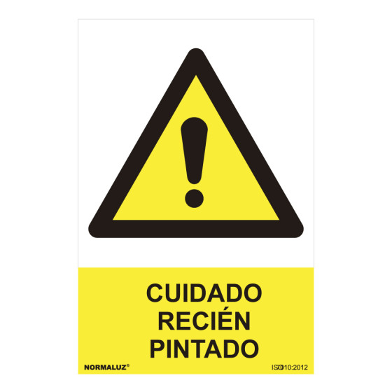 Sinal perigo "cuidado recien pintado" (pvc 0.7mm) 30x40cm normaluz