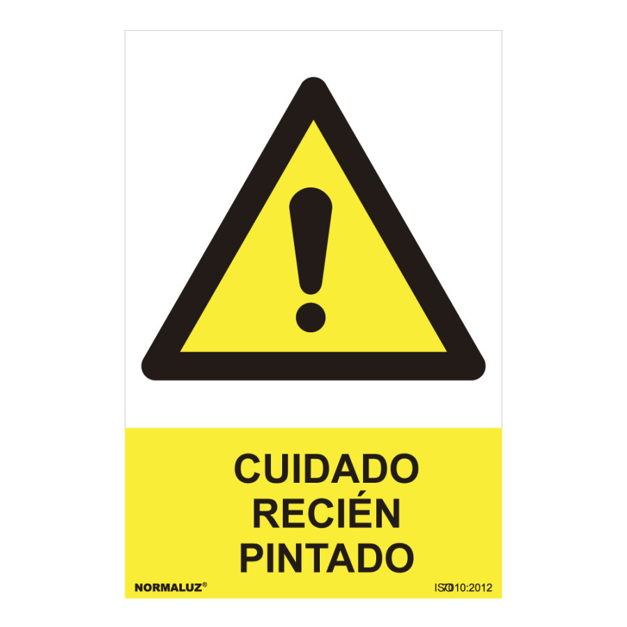 Sinal perigo "cuidado recien pintado" (pvc 0.7mm) 30x40cm normaluz