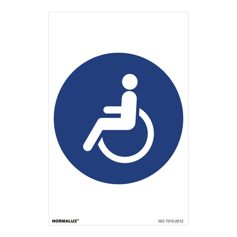 Sinal "obligatorio personas discapacitadas" (pvc 0,7mm) 30x40cm normaluz