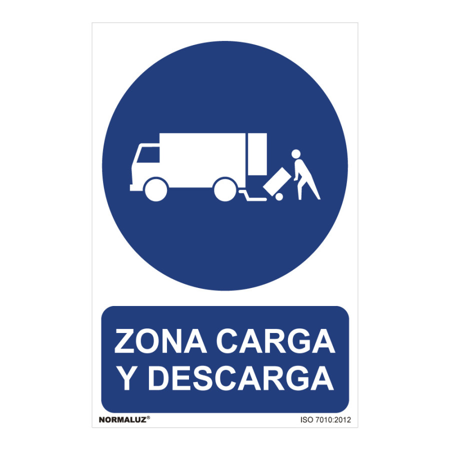 Sinal "zona carga y descarga" (pvc 0,7mm) 30x40cm normaluz