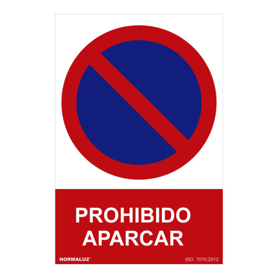 Sinal proibido "prohibido aparcar" (pvc 0.7mm) 30x40cm normaluz