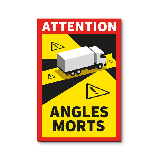 Pack 3 adesivos "angles morts" 17x25cm