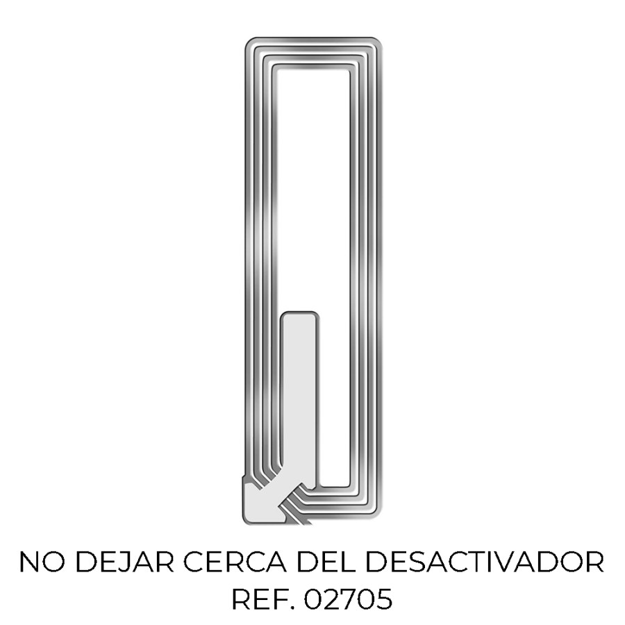 Pack 2000 etiquetas anti-roubo 3210 transparente 1,9x6,5cm 7223155 checkpoint