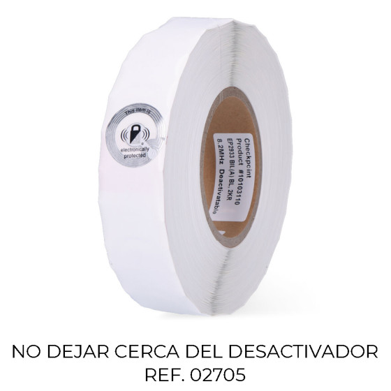 Pack 2000 etiquetas 2933 tamper ø3x3cm imagem cadeado 10103110 checkpoint