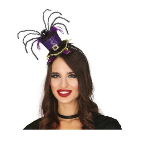 Bandolete com Chapeu + Aranha Lilas / Preto
