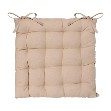 Almofada para cadeira estilo bolacha cor bege 38x38cm