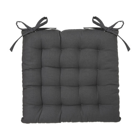 Almofada para cadeira estilo bolacha cor cinzento escuro 38x38cm
