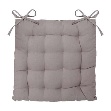 Almofada para cadeira estilo bolacha cor castanho claro 38x38cm