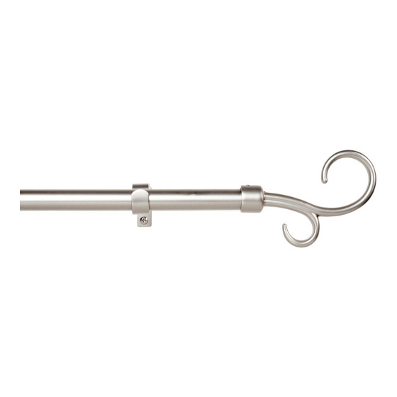 Kit varão para cortinados baculo extensível de 160 a 300cm prateado cintacor - storplanet