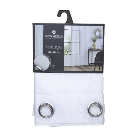 Cortina 140x240cm modelo tropical branco