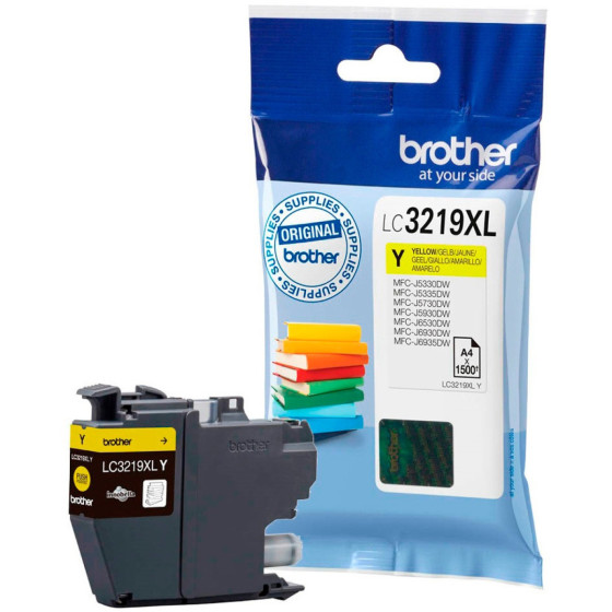 Tinteiro Brother LC3219 XL Amarelo Alta Capacidade