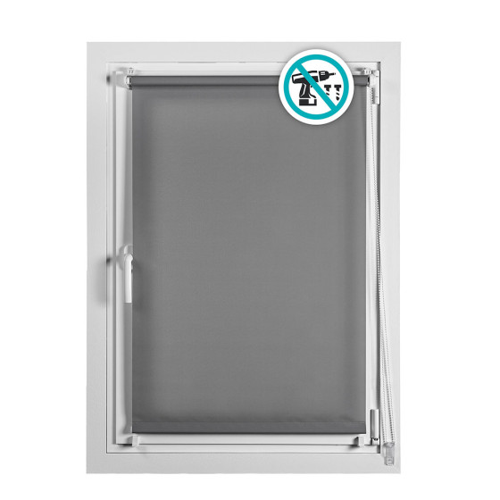 Estore de rolo clip & fix 75x180cm cinzento alcatrão cintacor - storplanet